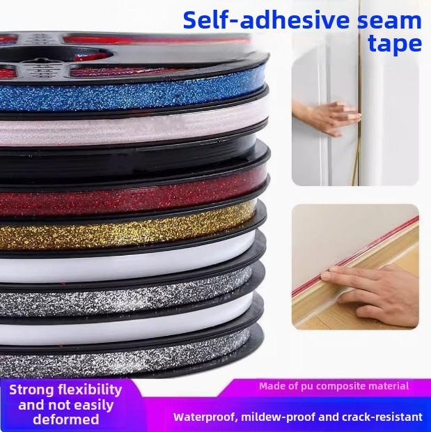 6/12m PVC Ceramic Tile Seam Tape Self-adhesive Seam Sticker Bathroom Waterproof Mildew Proof Gap Tape Ceiling Edge Strips