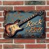 Retro Guitar Metal Poster, Rock Bar Garage Wall Decor, Gift for Men