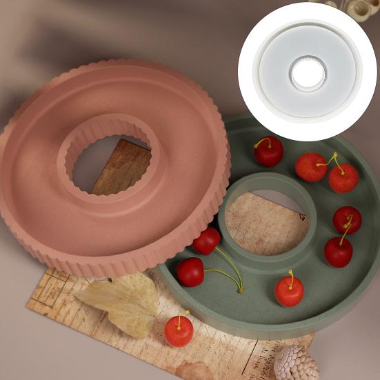 

Силиконовая форма для подноса, форма для посуды из смолы, круглая форма для сервировочного подноса для подставок для литья из эпоксидной смолы S