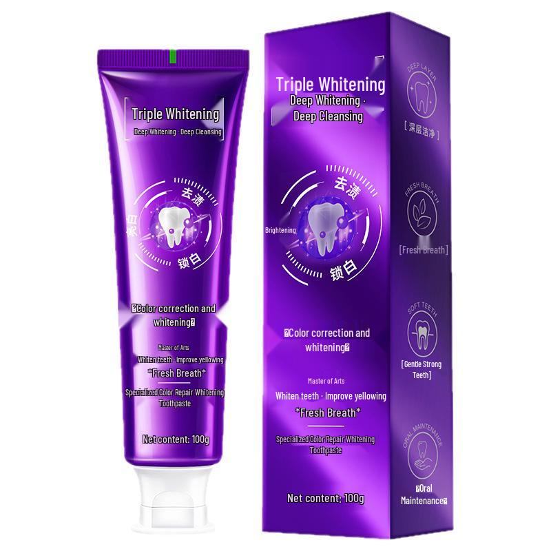 Nieuwe Ya Shuo Triple Whitening Tandpasta: Maakt Tanden witter, Verfrist de Adem, Verbetert Vergeling, 100g.