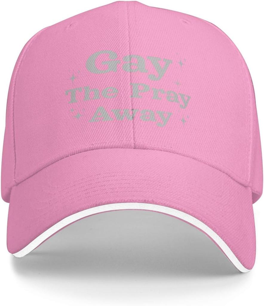 Gay The Pray Away Trucker-Kappe Verstellbare Polyester-Baseballkappe Lässige Kopfbedeckung für Erwachsene