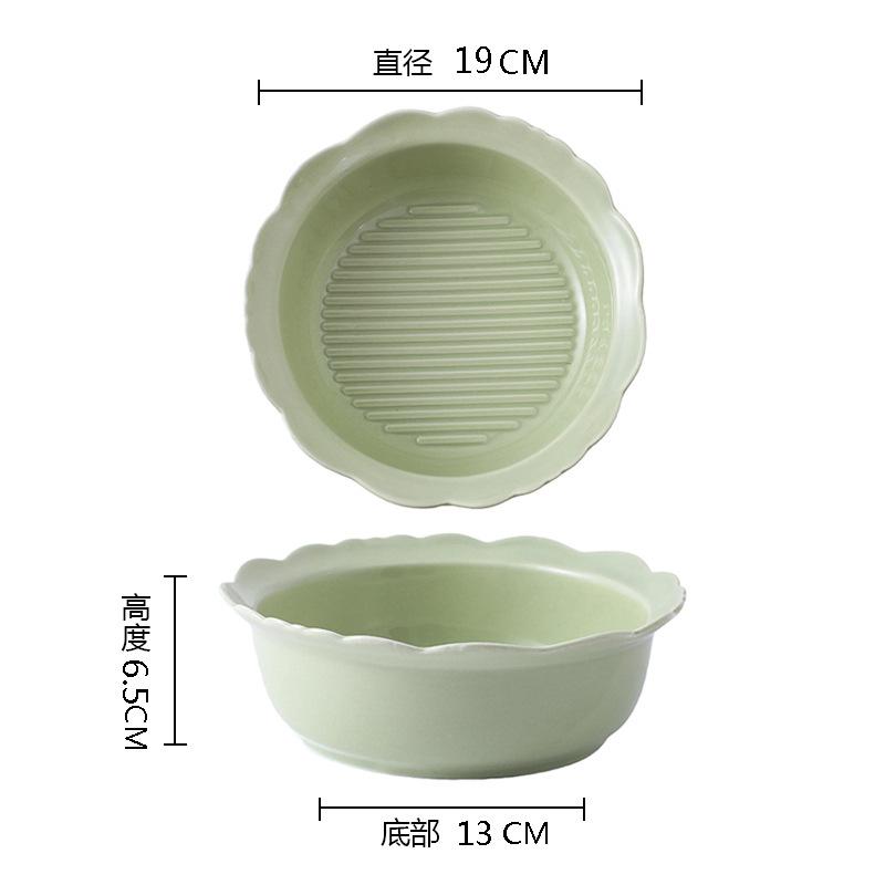 Underglaze Cream Style Tableware Dish Set Household Rice Bowl New Small Fresh New Value Rice Bowl Plate