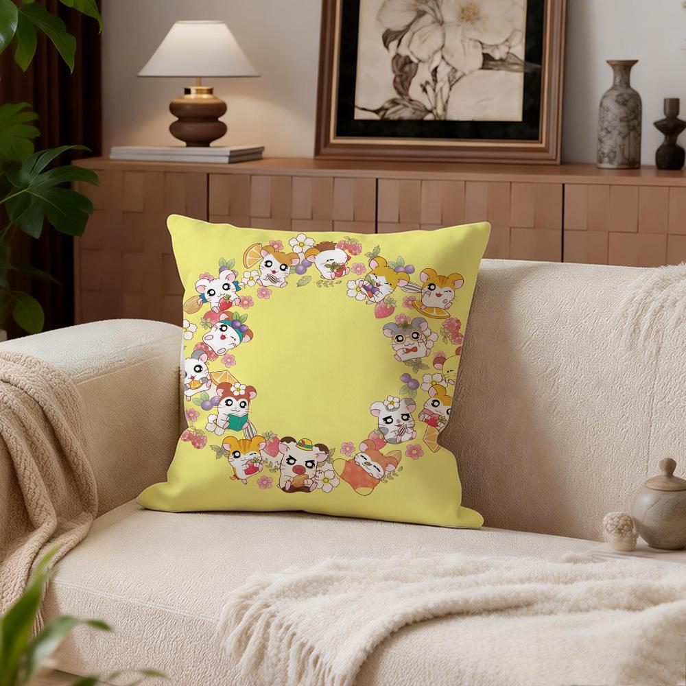 Kids Hamtaro Cushion Cover Cushion Cover Set 4Pcs 50X50 45X45 40X40 Pillowcase Decorative Sofa Home Decor