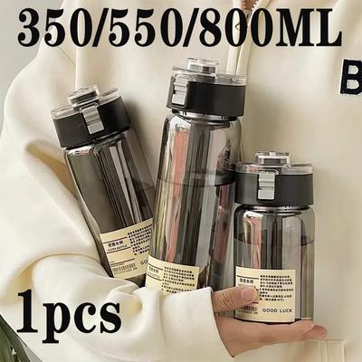 350/800 ml Przenośna Plastikowa Butelka na Wodę Przezroczysta Outdoor Szczelna Minimalistyczny Kubek Na Kemping Siłownię Podróż Z Uchwytem Kubki