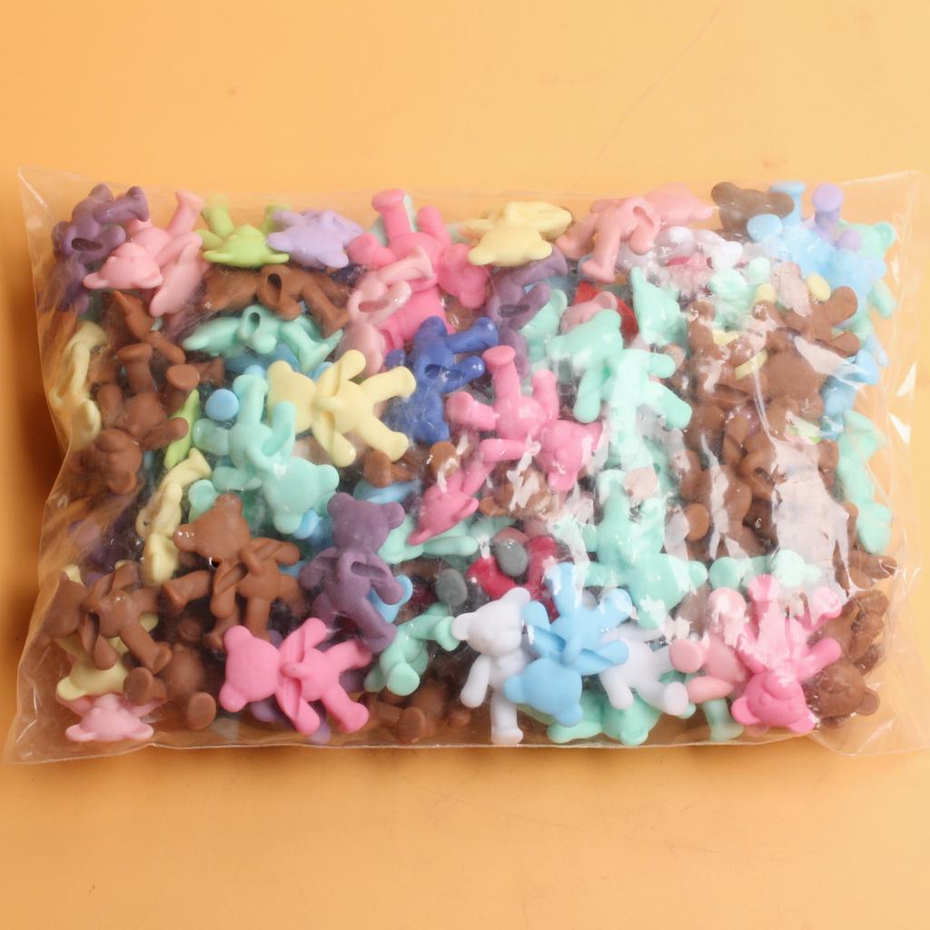 100 peças 33x30mm Fosco Urso Contas Soltas Moda DIY Acessórios para Fazer Joias Colar Pulseira Pingente