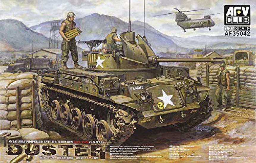 AFV Club Guerra do Vietnã Exército dos EUA M42A1 Duster Produção Tardia Canhão Kit de Modelo de Plástico FV35042 1/35 Antiaéreo Autopropulsado