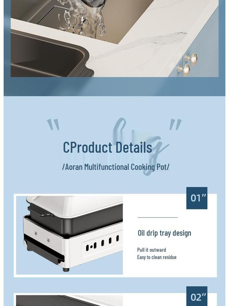 3-in-1 Smokeless Electric Grill: Multifunctional BBQ, Hot Pot, and Roasting Pan for Indoor Cooking