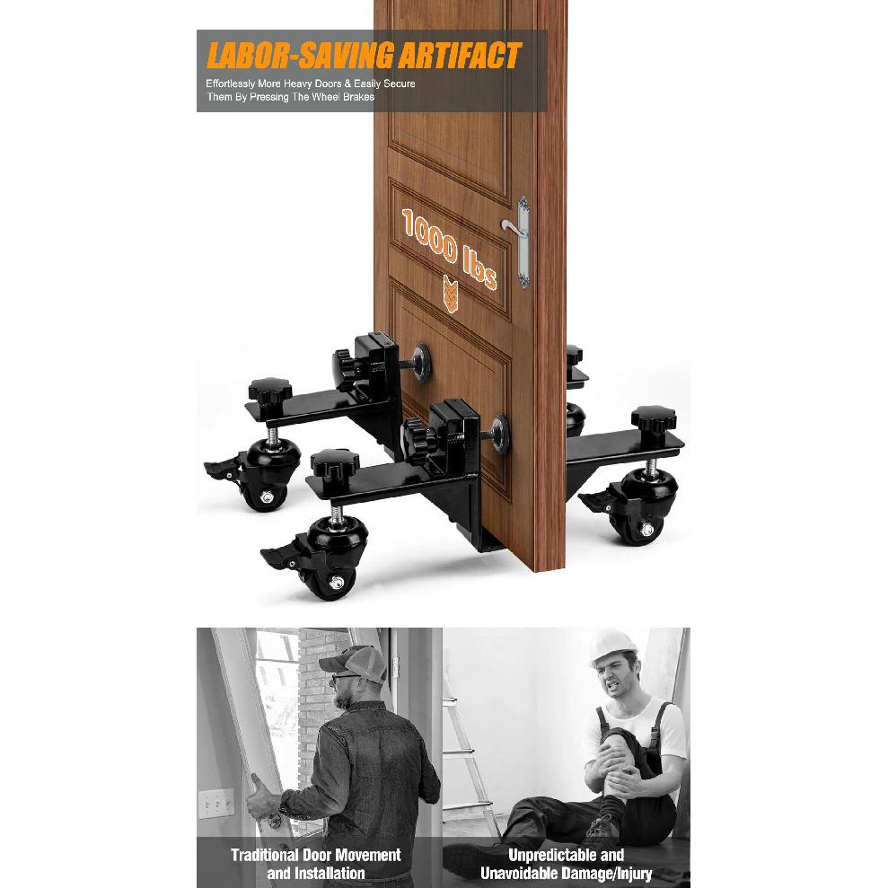 Tür Einbau Dolly Türpaneel Handhabungswagen 360º Drehung Translating Roller Schwerlast Türpaneel Wagen Board Dolly