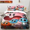 Cartoon The Amazing World Bedding Set Gumball Boys Girls Twin Queen King Size Duvet Cover Pillowcase Bed boys Adult