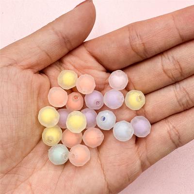 Fashion For Keychain Acrylic Jewelry Making 9*9.6mm Jewelry Accessories DIY 20PCS Bracelets Round Necklace For Frosted Loose Beads