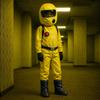 2026 Gelbe Backrooms Cosplay Jungen Freizeit Party Kinder Cartoon Print Kinder Overalls Kinder Geburtstag Lustiger Anzug