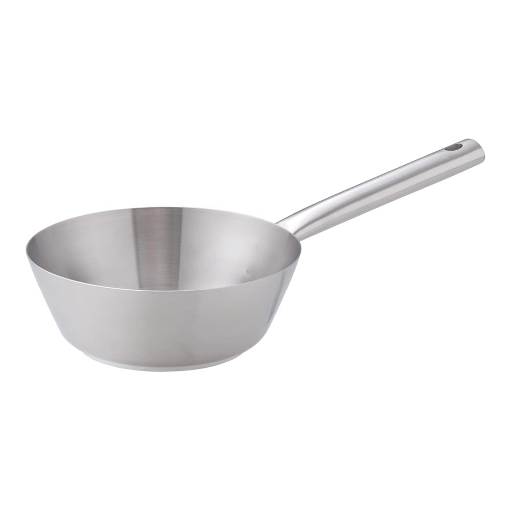 

Endo Shoji Commercial Murano Induction Tapered Pan, 18cm, IH Compatible, 18-8 Stainless Steel, ATC4502