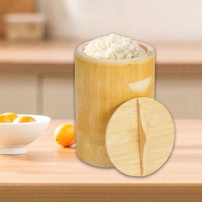 With Lid Bamboo Cooking Pot Natural Steaming Rice Container Bamboo Steamer Rice Bucket  Restaurant