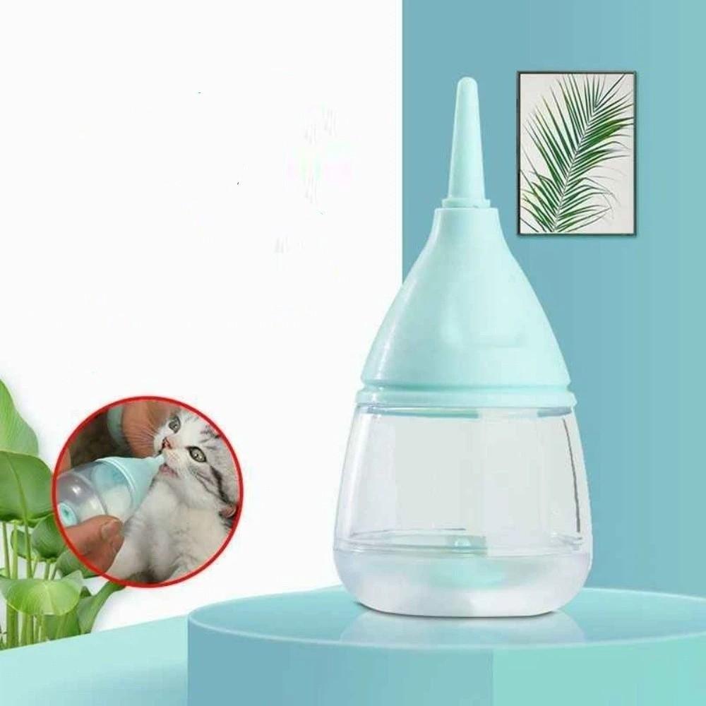 Silicone Cat Feeding Bottle Bite Resistant Detachable Lid Pet Nursing Bottle 40ml with Scale Pet Pacifier Bottle Newborn Pets