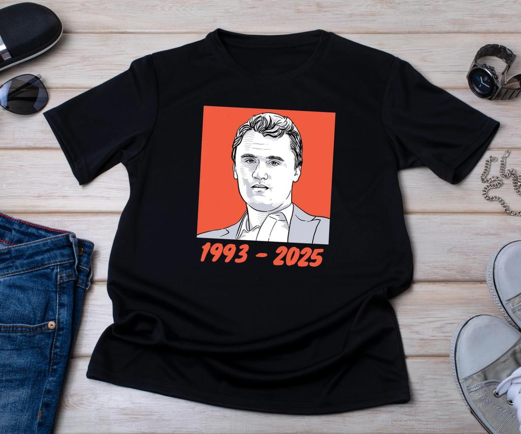 Charlie Kirk Memorial T Shirt Mens Womens Tees Top Rest In Peace RIP Conservative Tee Tribute MAGA