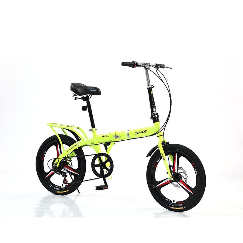 20-inch Variable Speed Folding Mountain Bike with Double Disc Brakes for Adults