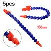 Non Conductive 300mm Nozzle Flexible Plastic Water Oil Coolant Pipe Hose with On Off Valve for Water Cooling Systems