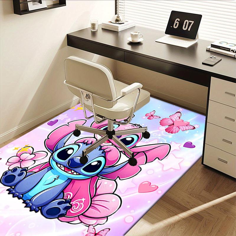 Office Rug Stitch, Cute theme 3D Printed Anti-Slip Rug-Machine Washable for Living Room