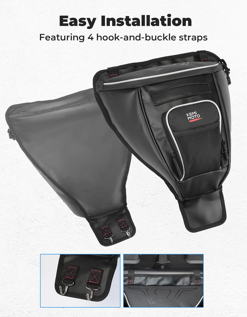 KEMIMOTO UTV Seat Center Cooler Storage Bag with 2 Hydration Bags Compatible with Polaris RZR XP 1000 800 900 Turbo R 2014-2023