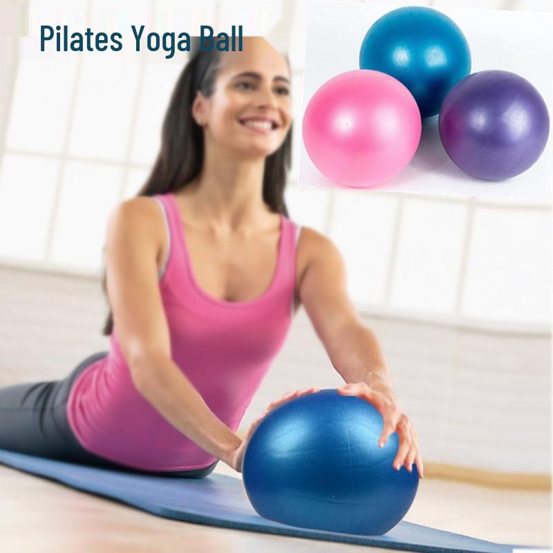Explosion-Proof 25cm Frosted Mini Pilates Yoga Ball - Wheat Straw Fitness Ball