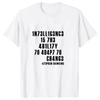 Intelligence Is The Ability To Adapt To Change Men T Shirt Sarcastic T Shirt Funny T Shirt  Tees Summer Men Brand Teeshirt