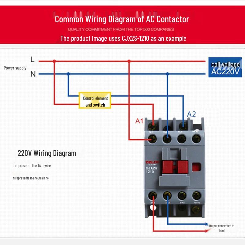 Delixi Electric CJX2s-1211 Household AC Contactor