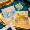 Vintage Van Gogh Tablosu Altın Metal Ayraç Kare Dalgalı Kenar Şekli Yazar Öğretmen Arkadaş Kitapseverler İçin Hediyeler