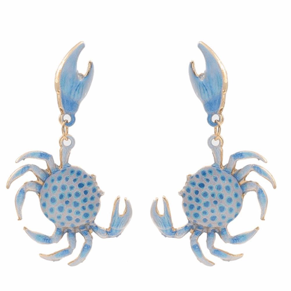 1 Pair High Quality Fashion Crab Earrings Creative Simple Animal Earrings Playful Ear Jewelry Gift