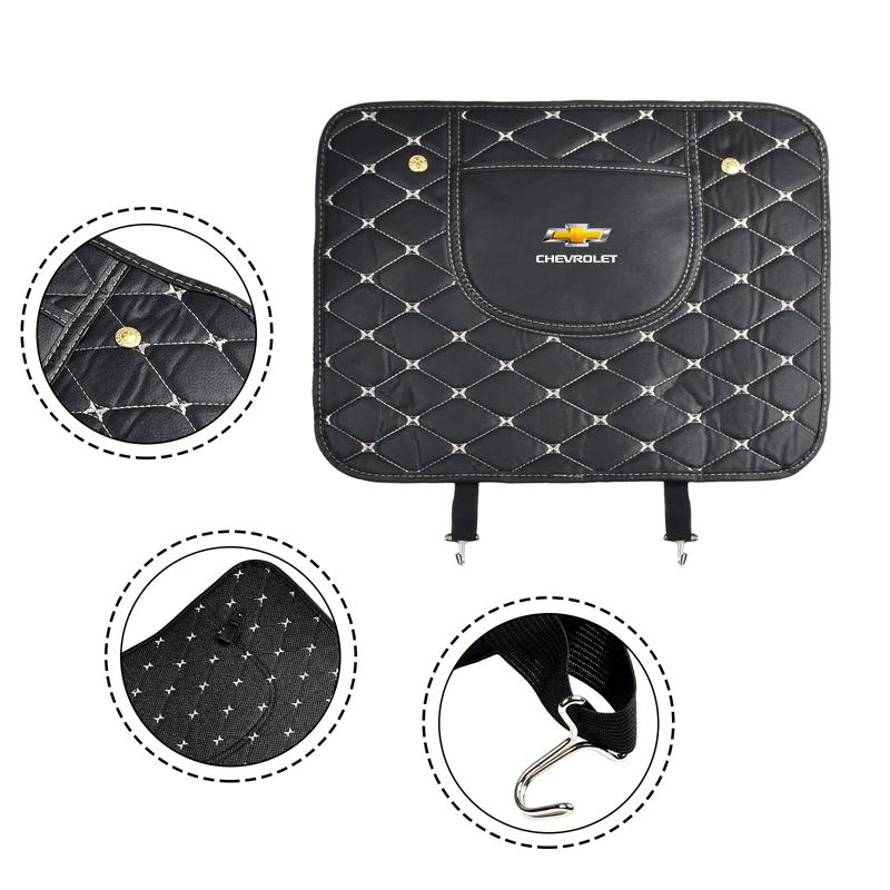 Car Anti-kick Pad Interior Pu Leather Auto Seat Back Protector Pads Anti Scratch for Chevrolet Spark Malibu Cruze Captiva Sonic