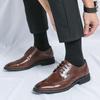 Luxury Designer Men's Black Bronw Patent Leather Brogues Casual Shoes Formal Wedding Dress Homecoming Footwear Zapatos Hombre