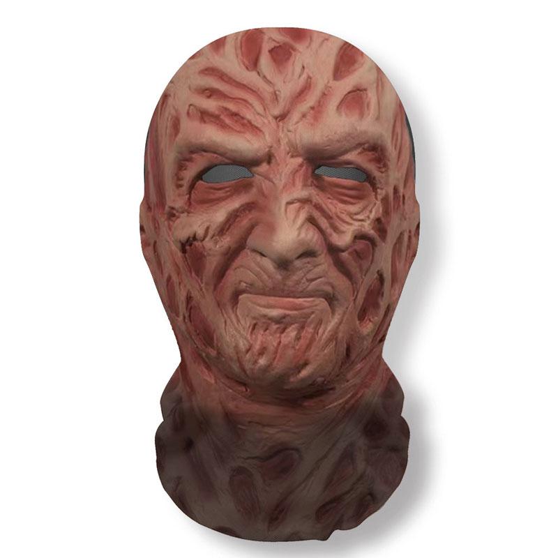 3D Tištěná Maska se Vzorem Lebky Halloweenská Párty Zábavné Cosplay Rekvizity Celý Obličej Elastická Síťovina Prodyšné Masky Kukla Pokrývky Hlavy