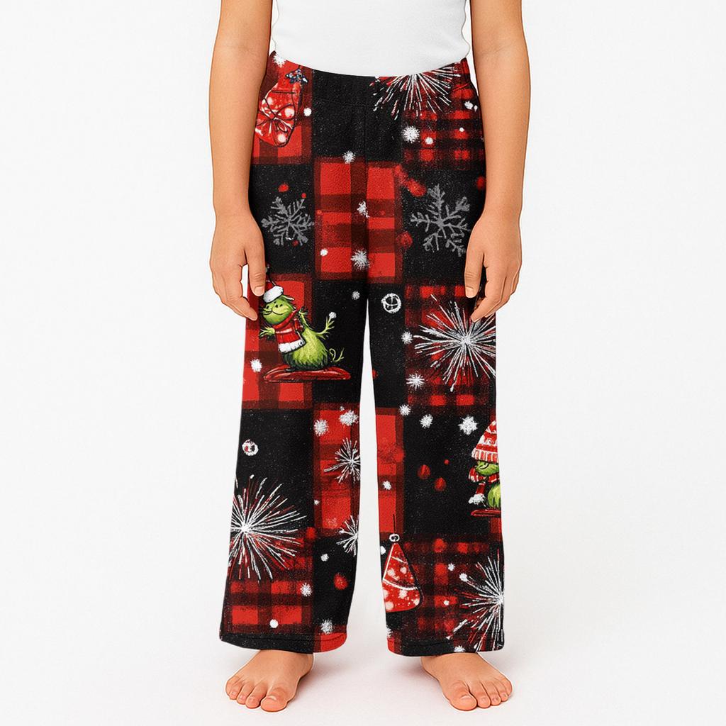 Children's Winter Pants Full Length Long Trousers Printed Pants