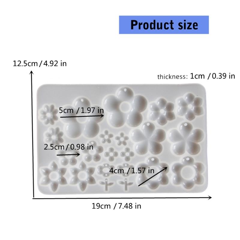 3D Flower Earring Mold For Handmade Earrings And Pendants Made Of Premium Silicone Crafting Tool