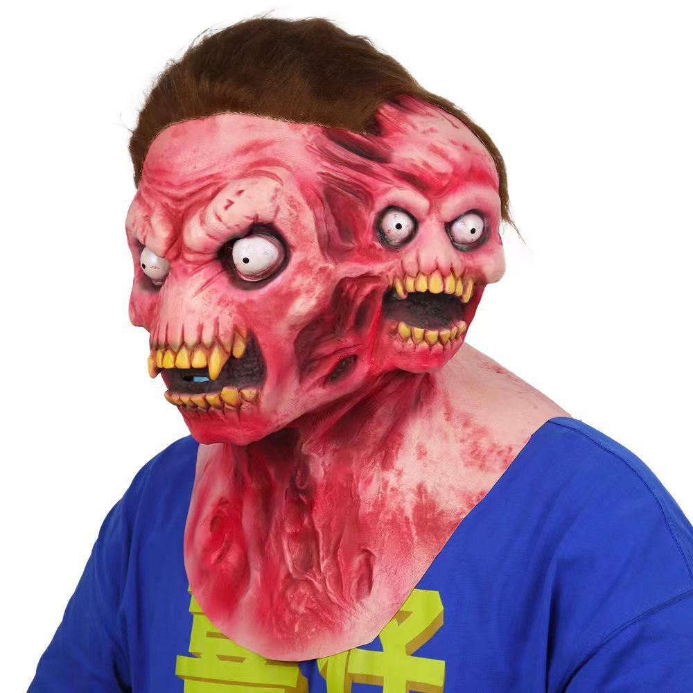 Halloween Horror Alien Double-Headed Mask Headgear Best-selling Screaming Zombie Devil Mask
