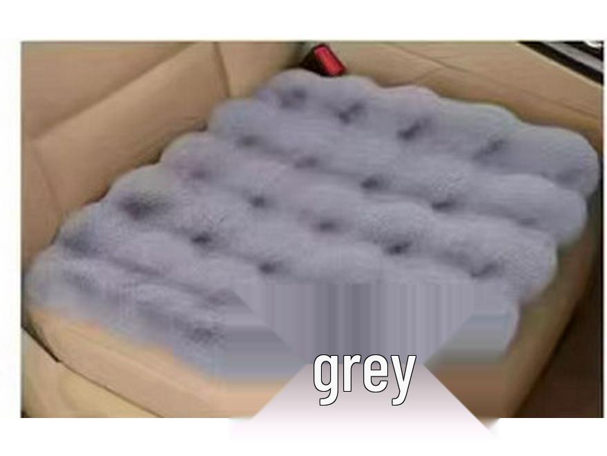 Winter Velvet Car Seat Cushion Set - Thickened Plush, Warm, 3-Piece with Backrest