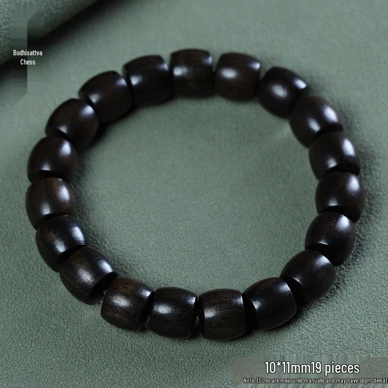 Unisex Handmade Green Sandalwood Bead Bracelet - Ethnic Style, Exquisite Design