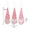3Pcs Christmas Tree Hanging Gnome Plush Gonk Santa Doll Pendants Xmas Decoration