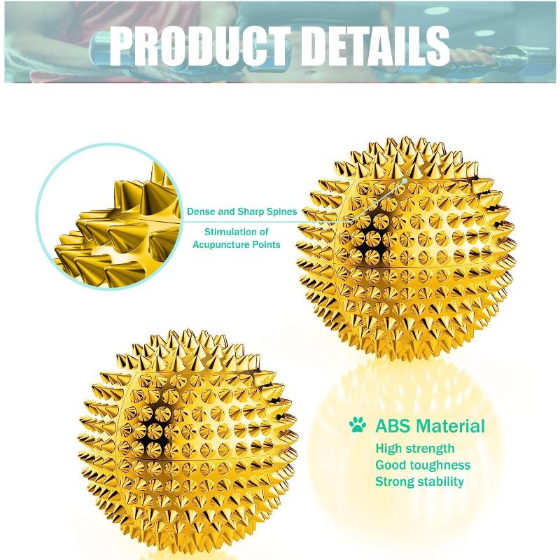1 Pair Yoga Fitness Ball Durable Spiky Massage Ball Trigger Point Sport Fitness Hand Foot Pain Relief Magnetic Therapy Massager