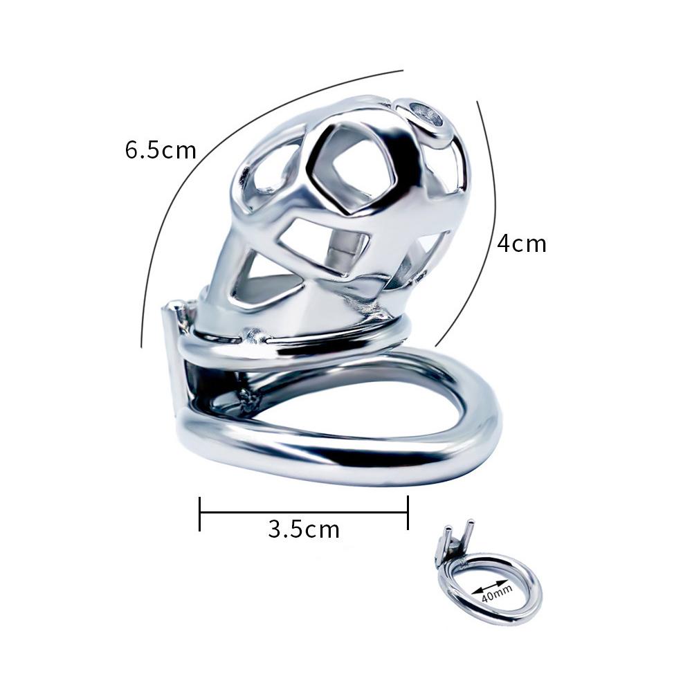 BDSM rustfritt stål metall slave kuk ring voksen sexleketøy penis bur kyskhetsbelte tortur fetisj kyskhet enhet CB lås