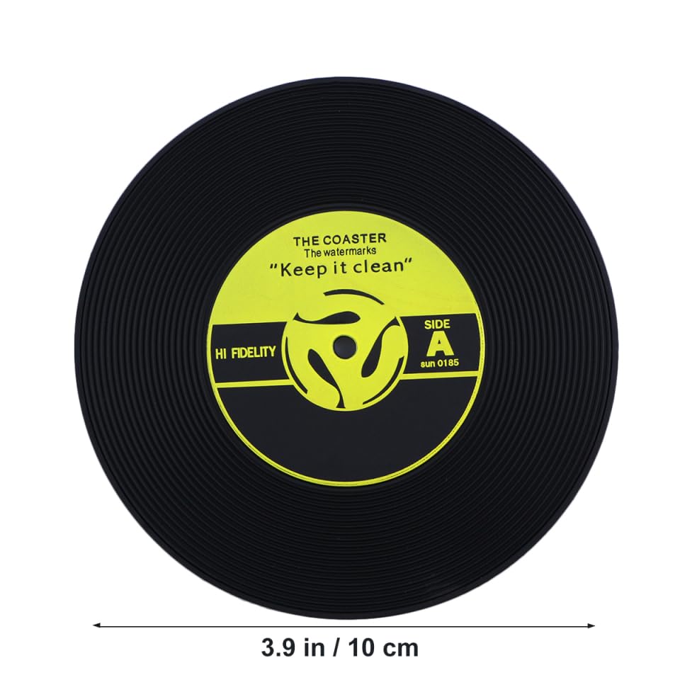 NUOLUX Silikon Untersetzer, Tassenuntersetzer, Silikon Untersetzer für Tassen, CDs, Schallplatten, Stilvoll, Rutschfest, Isolierend, 4er Set