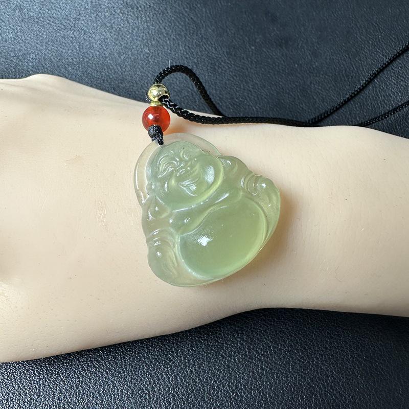 Ice Jade Buddha Maitreya Pendant - Natural Hetian Jade, Fine Quality, Large Quantity Available