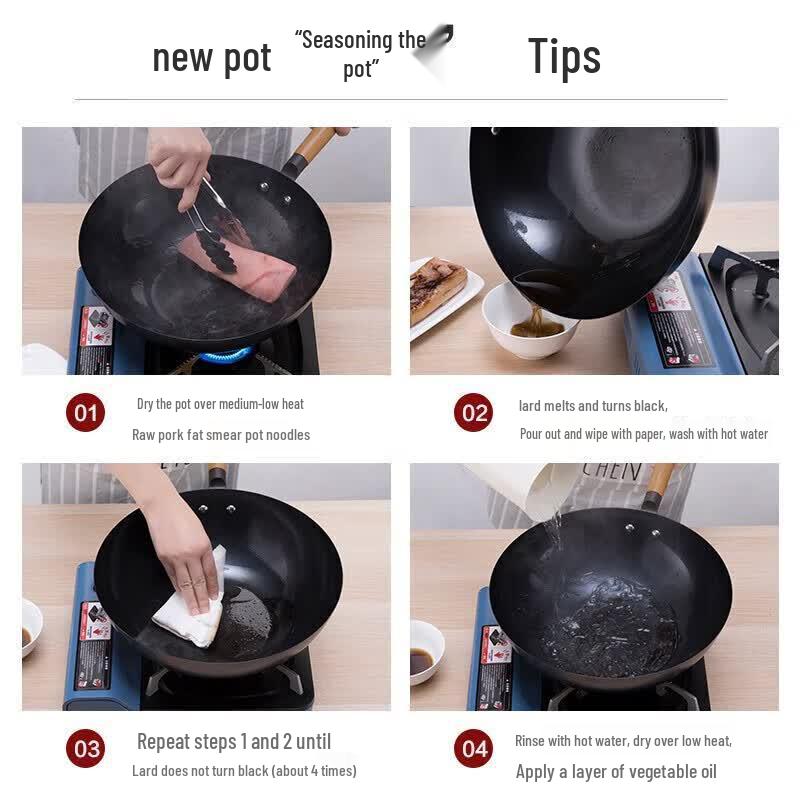 Supor 32cm Non-Coated Cast Iron Stir-Fry Pan