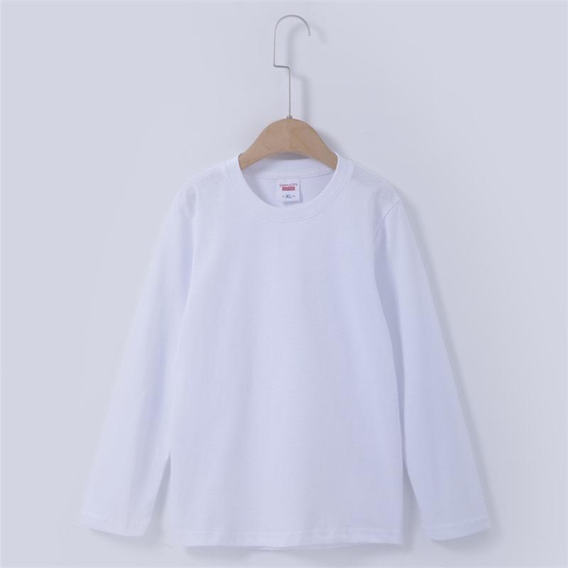 Kids' Cotton Long Sleeve Round Neck Top for Spring/Autumn