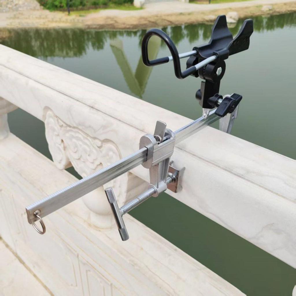 Clamp-on Rod Holder Rustproof Easy to Install Anti-scratch Rail Fishing Rod Bracket for Bridge Ship Enthusiast Boat Deck Kayak