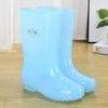 Non-slip short rubber shoes rain shoes women's summer rubber boots jelly waterproof shoes transparent medium tube plastic laundry overshoes