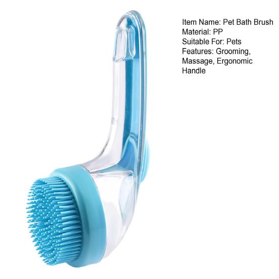 Kartáč na koupání pro domácí mazlíčky Dávkovač mýdla a šamponu Masážní mycí houba pro psy a kočky s dlouhou a krátkou srstí