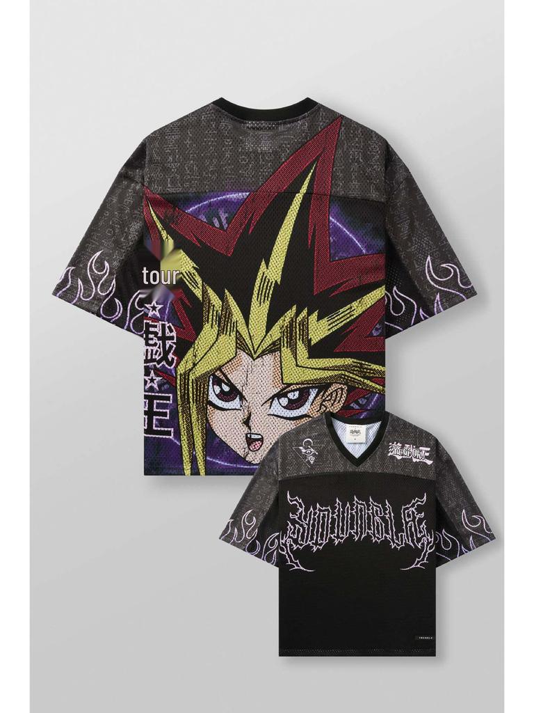 YOUNGLA Pánské nadměrné síťované rychleschnoucí letní sportovní tričko