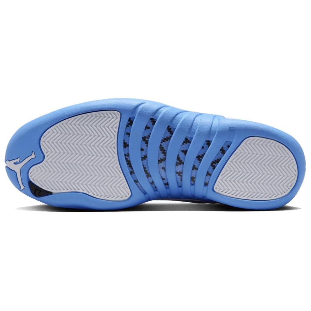 Кросівки чоловічі Air Jordan 12 Retro Melo 2025 Білі Університетсько-сині Металево-сріблясті CT8013-112