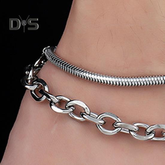 Bracelet chaîne bohème pour hommes et femmes, bracelet vintage à double couche à maillons cubains, bijoux hip-hop punk pour garçons, cadeaux d'anniversaire