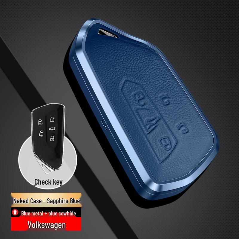 Genuine Leather Key Cover for Volkswagen Golf 8 and Teramont